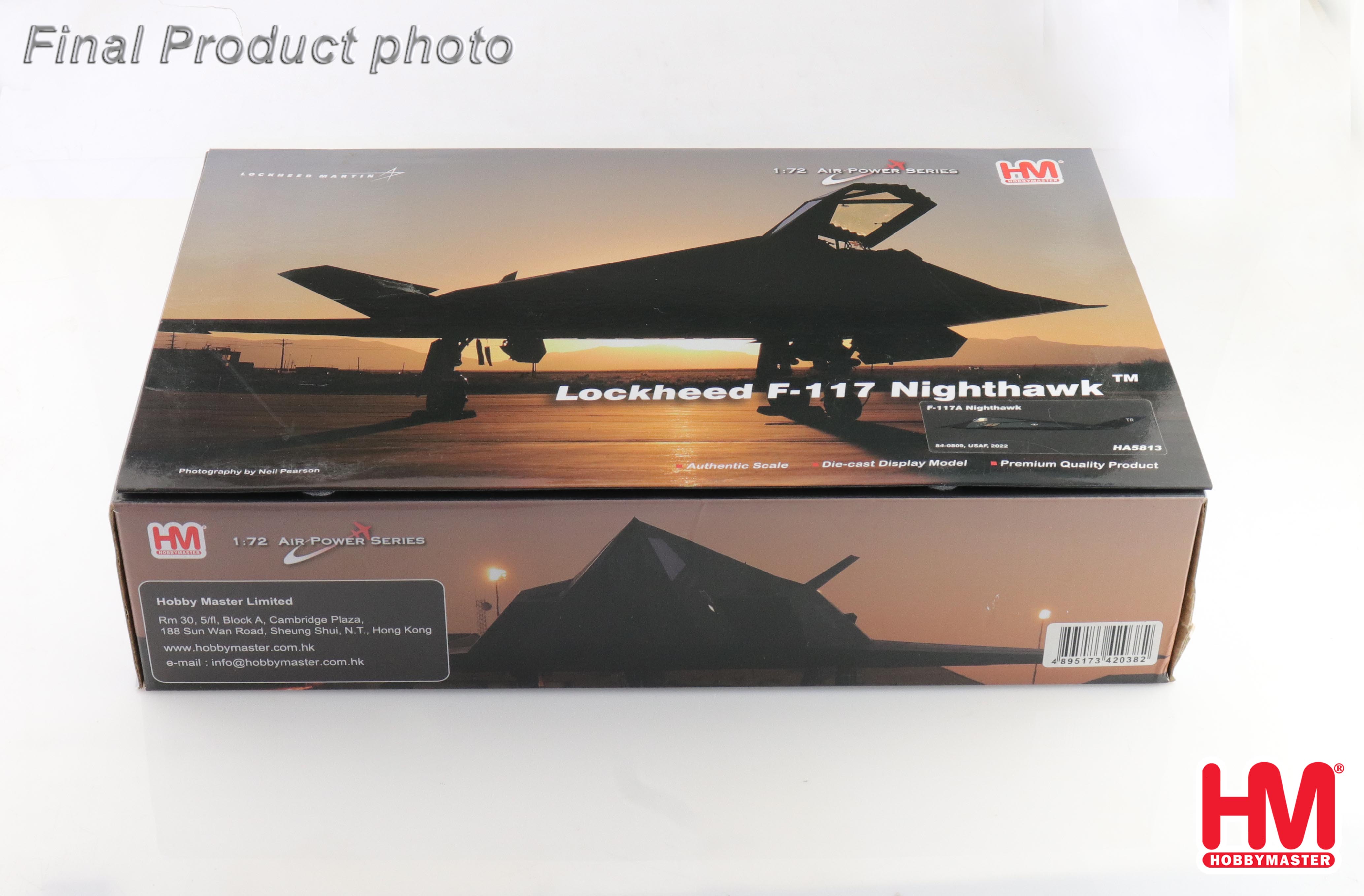 【未使用品】HOBBYMASTER F-117 NIGHTHAWK HA5811 Hobby Master 1:72 USAF Lockheed F-117A Nighthawk Stealth